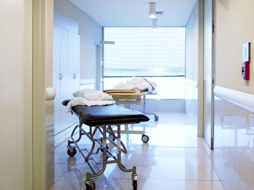 stretchers in hospital
