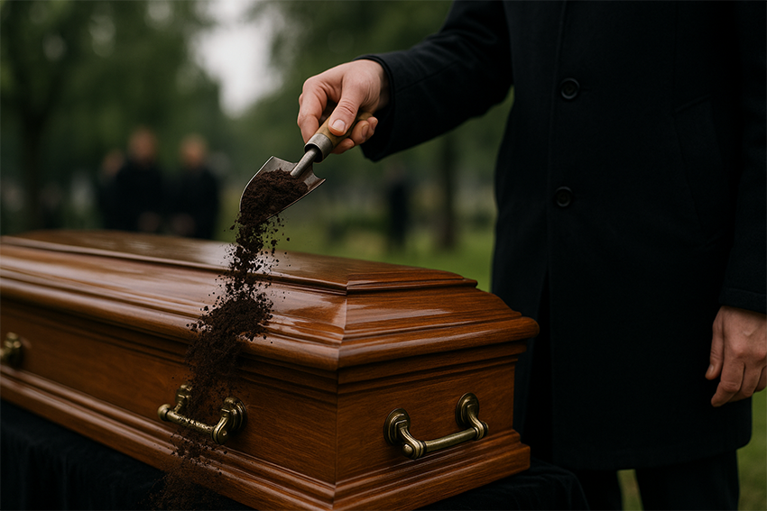 Ceremonialna łopatka do ziemi – godne zamknięcie ostatniej drogi