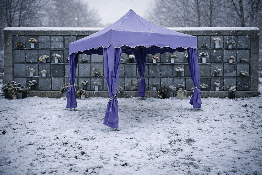 Ceremonial tents and canopies for winter weather