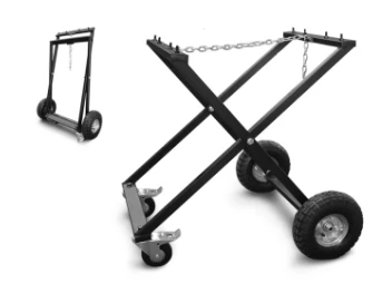 Wózek terenowy do transportu trumien z łańcuszkiem